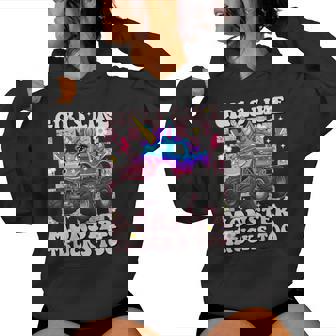 Girls Like Monster Trucks Too Cute Unicorn For Toddler N Women Hoodie - Monsterry