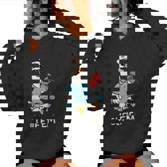 Goose Registered Nurse Blood Lab Pressure Crew Apparel Women Hoodie | Mazezy