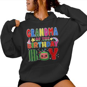 Grandma Of The Birthday Boy Melon Family Matching Women Hoodie - Thegiftio UK