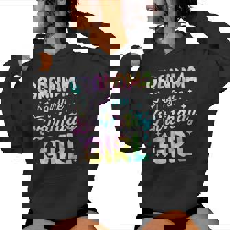 Grandma Of The Birthday Girl Tie Dye Girl Bday Party Women Hoodie | Seseable UK