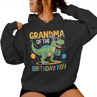 Grandma Of The Birthday Party Outfit Dinosaur Squad Grandma Women Hoodie - Thegiftio UK