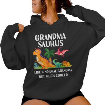 Grandmasaurus Grandma Saurus Dinosaur Family Matching Women Hoodie - Thegiftio UK