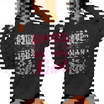 Grandpa Of The Birthday Girl Family Pink Coquette Bow Women Hoodie | Mazezy