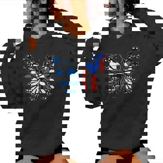 Greece And Puerto Rico Mix Butterfly Half Greek Boricua Women's Hoodie | Mazezy