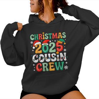 Groovy Family Christmas 2025 Cousin Crew Squad Santa Xmas Women Hoodie - Thegiftio UK