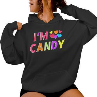 Groovy I'm Candy I Love To Eat Candy Couple Matching Women Hoodie - Monsterry