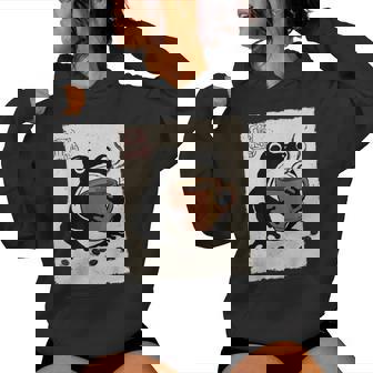 Grumpy Frog Coffee Espresso Anime Japanese Women Hoodie - Seseable