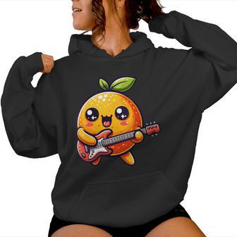 Guitare Électrique Orange Joyeuse Sweat à capuche femme - Cadeauxyz
