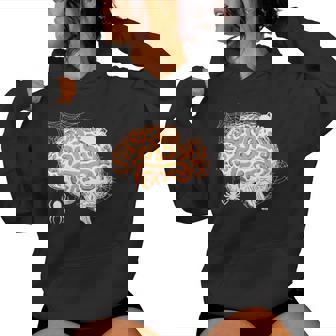 Halloween Human Anatomy Brain Spooky Neurologist Spider Women's Hoodie | Mazezy