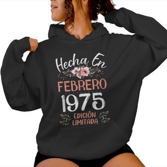Hecha En Febrero 1975 Regalo 51 Años Cumpleaños Sudadera con capucha para mujer - Regaloses