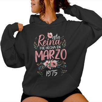 Hecha En Marzo 1975 Regalo 51 Años Cumpleaños Sudadera con capucha para mujer - Regaloses