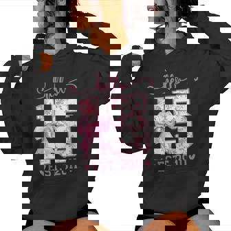 Hello Fifn Est 2011 15Th Birthday Coquette 15 Year Girl Women Hoodie - Thegiftio