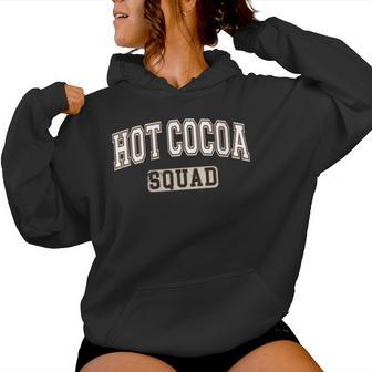 Hot Cocoa Squad Chocolate Lover Varsity Letters Women Hoodie - Thegiftio UK