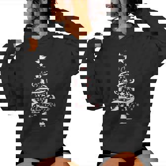 Ice Skating Christmas Tree Holiday Skater Winter Sports Women Hoodie - Monsterry