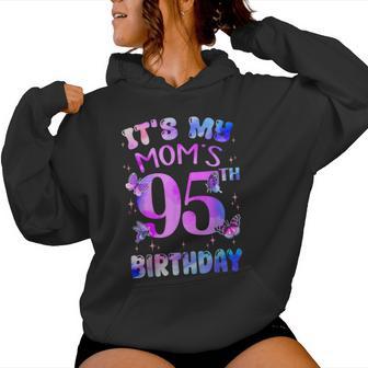 It's My Mom's 95Th Birthday Butterfly Happy 95 Years Old Women Hoodie | Mazezy