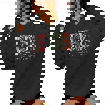 Jesus The Way The Truth The Life Christmas Christian Cross Women Hoodie - Monsterry