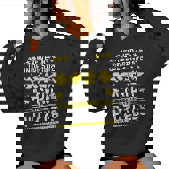 Jigsaw Puzzle Lover Girl Puzzle Women's Hoodie | Mazezy