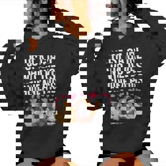 Just a Girl Who Loves Guinea Pigs Cute Pet Lover Apparel Women's Hoodie | Mazezy