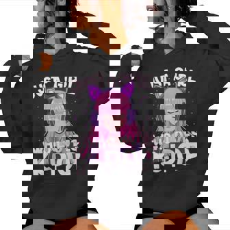 Just A Girl Who Loves K-Pop Korean Cute Listening Kpop Lover Women's Hoodie | Mazezy