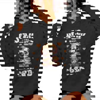 Just A Girl Who Loves Sloths Cute Sloth Lovers Women Hoodie - Seseable