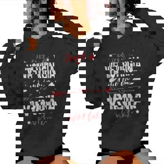 Just A West Virginia Girl In A Virginia World Women's Hoodie | Mazezy