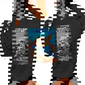 Kauai Hawaii Turtle Snorkeling Tropical Sea Beach Souvenir Women's Hoodie | Mazezy