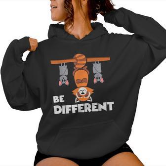 Kawaii Red Panda Be Different Sudadera con capucha para mujer - Regaloses