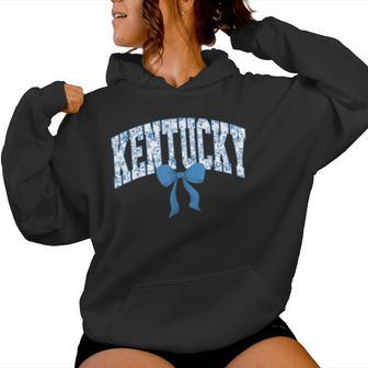 Kentucky Coquette Bow Floral State Pride Style Girls Women Women Hoodie | Seseable UK