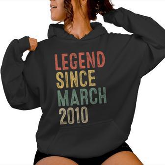 Legend March 2010 16Th Birthday Boy Girl 16 Year Old Women Hoodie - Thegiftio UK