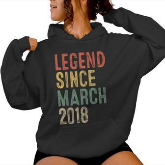 Legend March 2018 8Th Birthday Boy Girl 8 Year Old Women Hoodie - Thegiftio UK