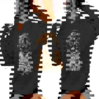 Leonberger Memoriale Per Allevatori Di Cuccioli Di Cane Mamma Papà Felpa con cappuccio da donna - Novitaregali