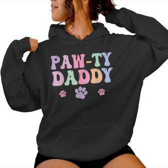 Let's Pawty Girl Daddy Puppy Dog Party Birthday Girl Family Women Hoodie - Thegiftio UK
