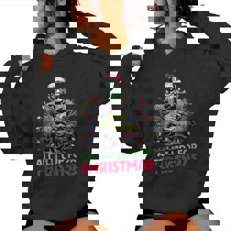 All Lit Up For Christmas Frankenstein's Monster Holiday Women Hoodie | Seseable CA