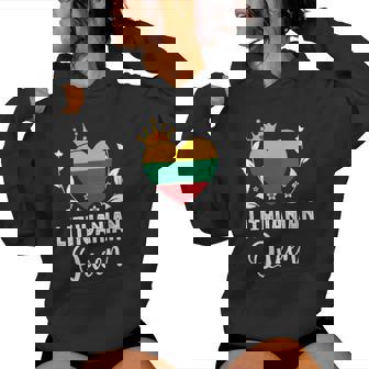 Lithuanian Queen Lithuania Flag Proud Lithuanian Woman Women's Hoodie | Mazezy