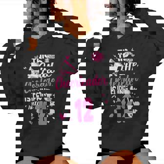 This Little Cheerleader Is Flipping Into 12 Year Old Bday Women's Hoodie | Mazezy