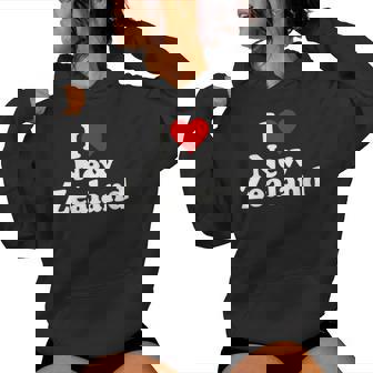 I Love Heart New Zealand NZ Women's Hoodie | Mazezy