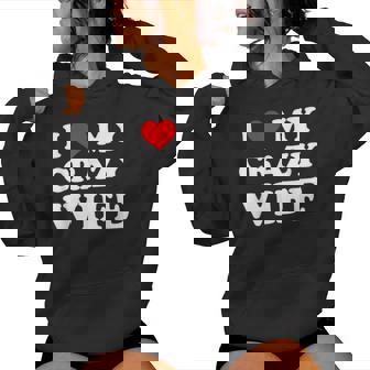 I Love My Crazy Wife レディースパーカー - Kawaiitshirt