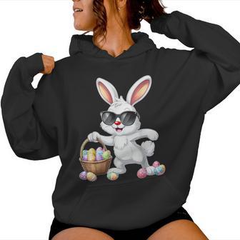 Lustiges Dabbing Bunny Ostern Happy Easter Für Jungen Mädchen Erwachsene Kapuzenpullover für Damen - Seseable
