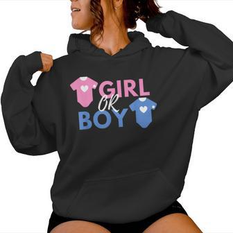 Mädchen Oder Jungen Geschlecht Offenbaren Für Jungen Blau – Mädchen Rosa Kapuzenpullover für Damen - Geschenkecke