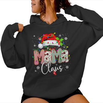 Mama Claus Christmas Lights Pajama Family Matching Women Hoodie - Thegiftio UK