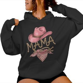 Mama Cowgirl Howdy Rodeo Western Birthday Party Mom Women Women Hoodie - Thegiftio UK
