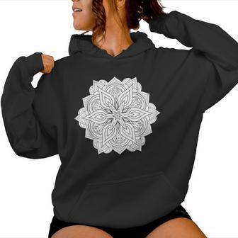 Mandala Zum Ausmalen Malen Geschenk Yoga Kapuzenpullover für Damen - Seseable