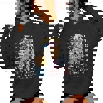 'Merica Trump 4Th Of July Drinking Beer Women Women Hoodie | Seseable CA