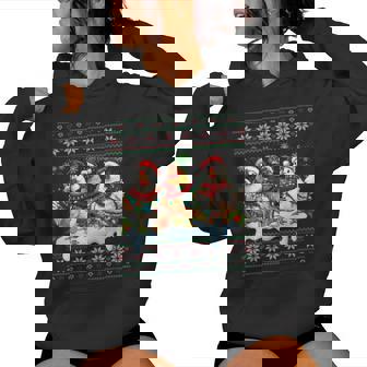 Merry Chickmas Ugly Sweater Chicken Lovers Christmas Outfit Women Hoodie | Seseable CA