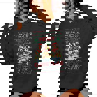 Merry Chickmas Ugly Sweater Chicken Lovers Christmas Outfit Women Hoodie - Thegiftio