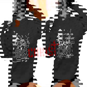 Merry Christ Mas Christian Christmas Jesus Christmas Family Women Hoodie | Mazezy