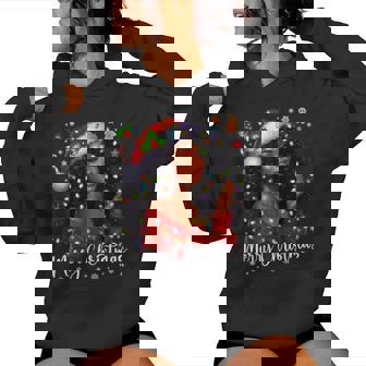 Merry Christmas African American Melanin Pjs Xmas Women Women Hoodie - Thegiftio