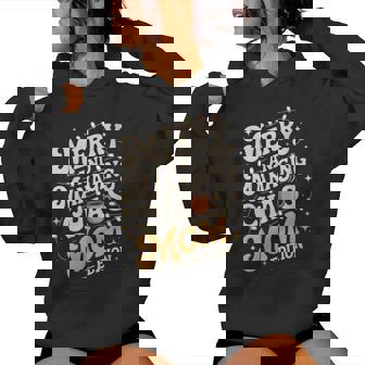 Merry And Managing Chaos Christmas Mom Life Retro Women Hoodie | Seseable CA