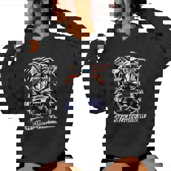 Messy Bun Air Force Mom Military Usaf Family Outfits Women Hoodie - Thegiftio