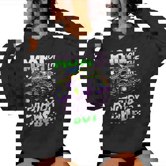 Mom Of The Birthday Boy Monster Truck Family Matching Party Women Hoodie | Seseable UK